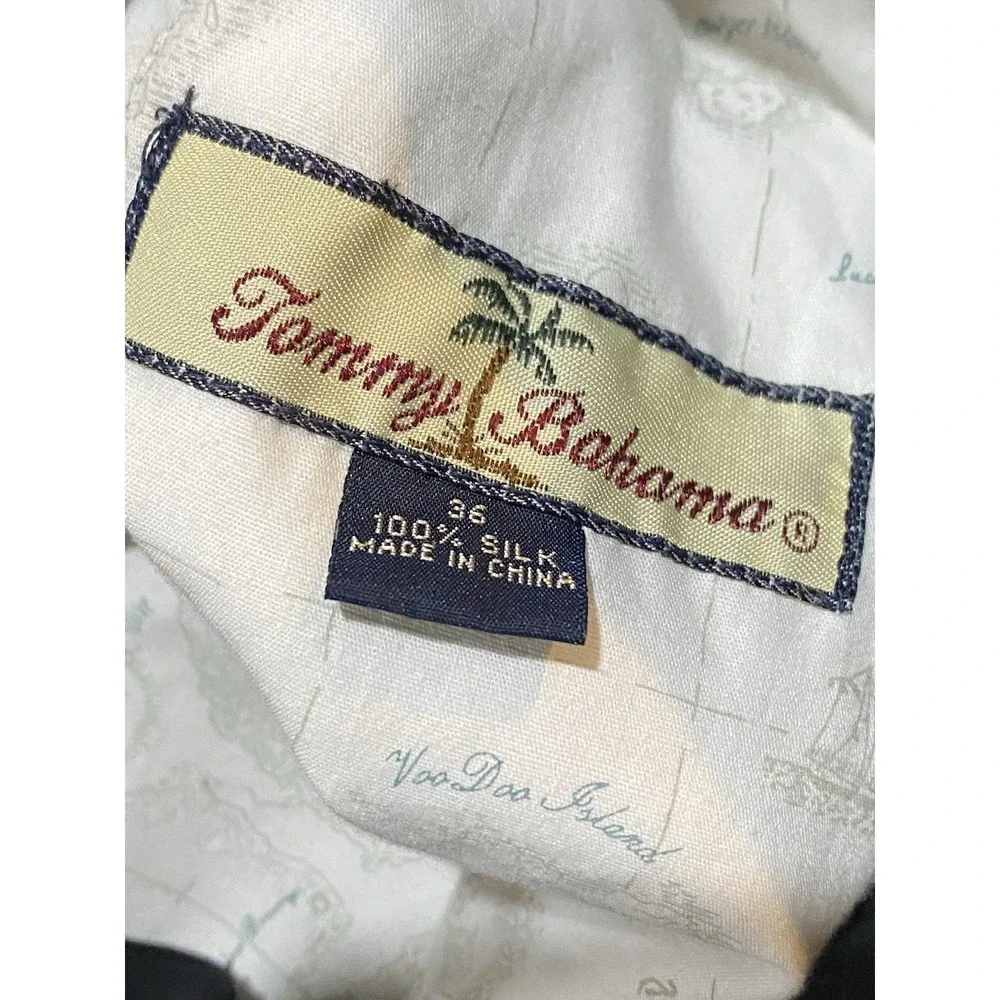Tommy Bahama Pants Mens 36x34 Black Silk Pleated Classic Relaxed Fit - Picture 8 of 9